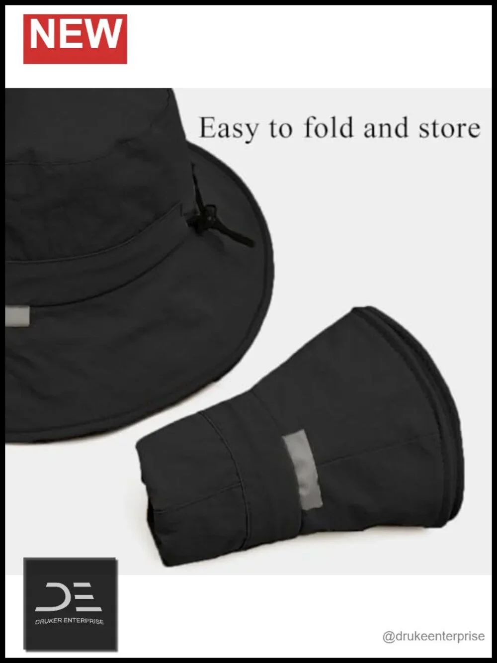 Waterproof Bucket Hat UPF 50+ Quick Dry Fishing Safari Adjustable Chin Strap